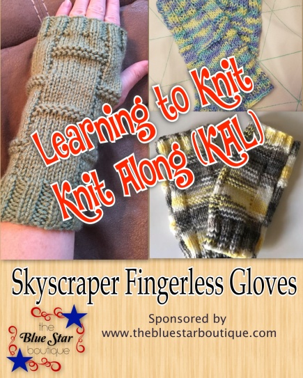 Skyscraper Fingerless Gloves KAL